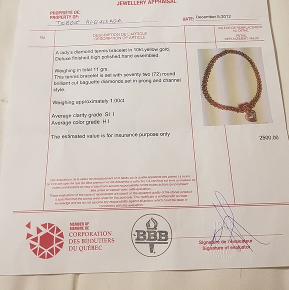 1 Carat Tennis Bracelet. - Picture 5 of 8